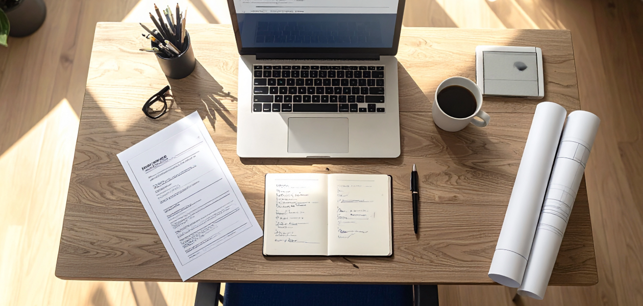 Design firm owner conducting a four-step policy audit for AI exclusion endorsements